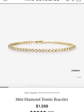 Ring Concierge Gold Mini Diamond Tennis Bracelet